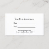 美容師クラシーフローラシルバーアポイントメント 予約カード (裏面)