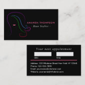 美容師クラスのカスタマイズ 予約カード (正面/裏面)