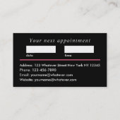 美容師クラスのカスタマイズ 予約カード (裏面)