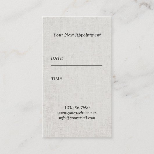 美容師クラスシーザー&フラワーズアポイントメント 予約カード (裏面)