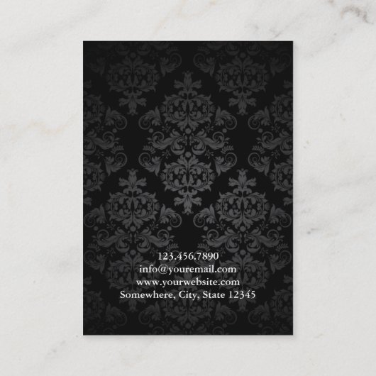 美容師クラスダークダマスクサロン 名刺 (裏面)