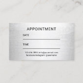 美容師クリエイティブ銅金属3Dスクリプト 予約カード (裏面)