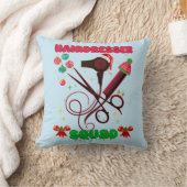 美容師クリスマススクワッドヘアサロン おもしろい クッション (ブランケット)