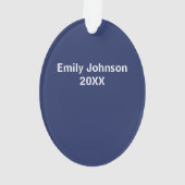 美容師クリスマスツリー名前をカスタムするから オーナメント (裏面)