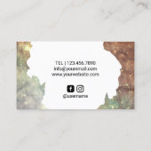 美容師グラムグリッター金ゴールドシザーサロン  名刺 (裏面)