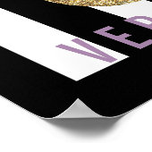 美容師グリッターシザー&美しい ストライプの ポスター (角)