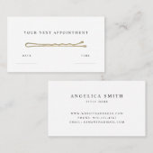 美容師グリッターボビーピン 予約カード (正面/裏面)