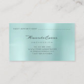 美容師グリッターメイクアップウォータークラウンシルバー 予約カード (裏面)