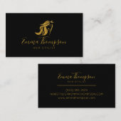 美容師グリッター金ゴールドラグジュアリー名刺 名刺 (正面/裏面)