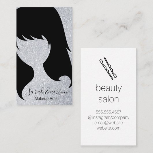 美容師グリッター 名刺 (正面/裏面)