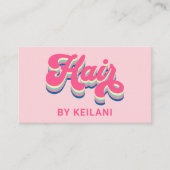 美容師グルーヴィカラフルレトロヘアバイ 名刺 (正面)