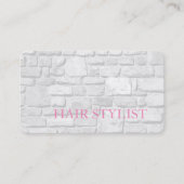 美容師グレイモダンウォールデザインプレミアムシルク 名刺 (正面)