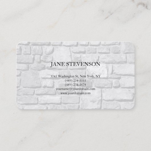 美容師グレイモダンウォールデザインプレミアムシルク 名刺 (裏面)