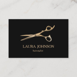 美容師ゴールドグリッター鋏 名刺