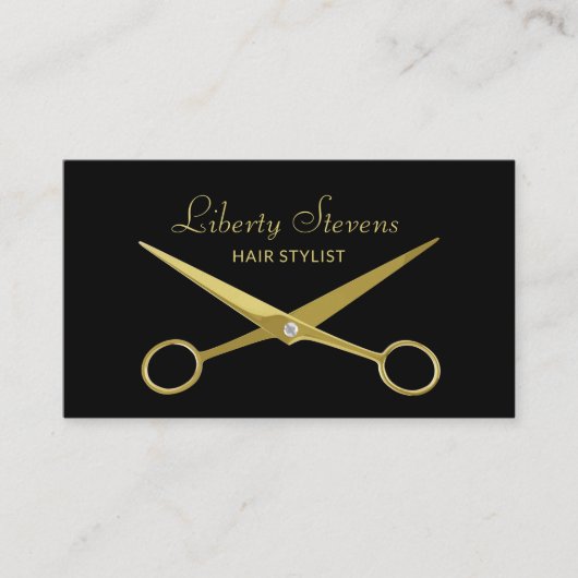 美容師サロンはさみ美しい 名刺 (正面)