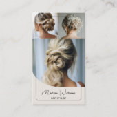 美容師サロンカスタム3写真QRコード 名刺 (正面)