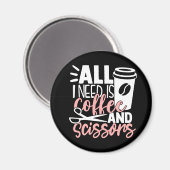 美容師サロンコーヒー理容師整髪剤 マグネット (正面/裏面)