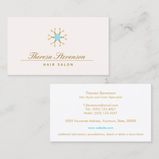 美容師サロンシザーズロゴ 名刺 (正面/裏面)