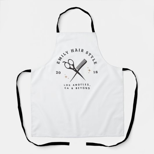 美容師サロンハサミ&コーム美容師 エプロン (正面)