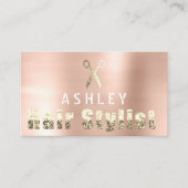 美容師サロンバラ金ゴールドアポイントメントカード 名刺 (正面)