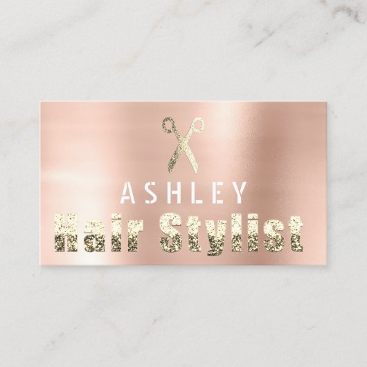 美容師サロンバラ金ゴールドアポイントメントカード 名刺 (正面)