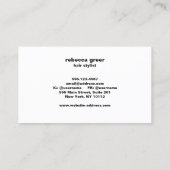 美容師サロンバラ金ゴールドシークインフェイクズ 名刺 (裏面)