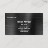 美容師サロンブラック金ゴールドアポイントメントカード 名刺 (裏面)