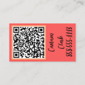 美容師サロンプロフェッショナルピンク 名刺 (裏面)