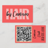 美容師サロンプロフェッショナルピンク 名刺 (正面/裏面)