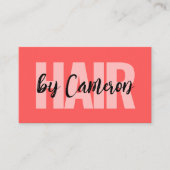 美容師サロンプロフェッショナルピンク 名刺 (正面)