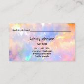 美容師サロンホログラフィックアポイントメントカード 名刺 (裏面)