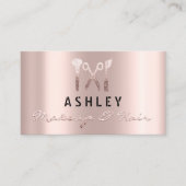 美容師サロンメイクアップアーティストアポイントメントカード 名刺 (正面)