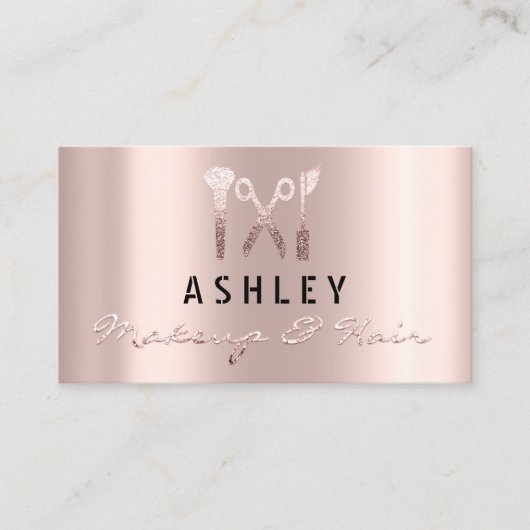 美容師サロンメイクアップアーティストアポイントメントカード 名刺 (正面)