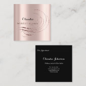 美容師サロンメイクアップアーティストアポイントメントバラ スクエア名刺 (正面/裏面)