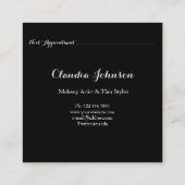 美容師サロンメイクアップアーティストアポイントメントバラ スクエア名刺 (裏面)