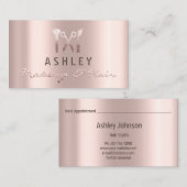 美容師サロンメイクアップアーティストアポイントメントバラ 名刺 (正面/裏面)