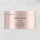 美容師サロンメイクアップアーティストアポイントメントバラ 名刺 (裏面)