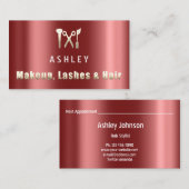 美容師サロンメイクアップラッシュアポイントメントブルゴーニュ 名刺 (正面/裏面)