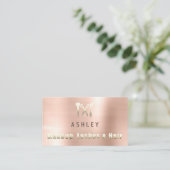 美容師サロンメイクアップラッシュアポイントメント赤面 名刺 (スタンド正面)