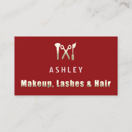 美容師サロンメイクアップラッシュアポイントメント金ゴールド 名刺