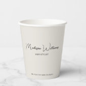 美容師サロンモダンスクリプトビジネス 紙コップ (正面)