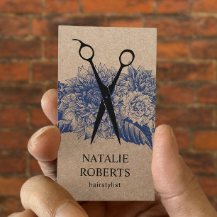 美容師サロンヴィンテージフローラ素朴クラフト 名刺