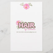 美容師サロン価格表テンプレートラックカード チラシ (裏面)
