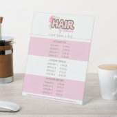 美容師サロン価格表テンプレート 台座サイン (インサイチュ)