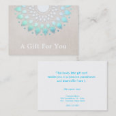 美容師サロン及びスパギフトカード 割引カード (正面/裏面)