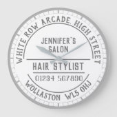 美容師サロン壁時計 ラージ壁時計 (正面)