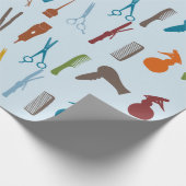 美容師サロン理容師鋏 ラッピングペーパー (角)