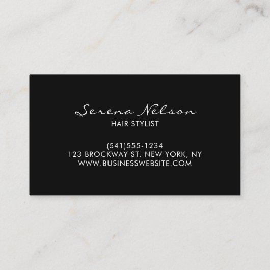 美容師サロン美容師ツール美しい 名刺 (裏面)