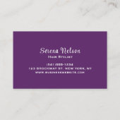 美容師サロン美容師ツール美しい 名刺 (裏面)