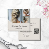 美容師サロン3写真QRコード スクエア名刺